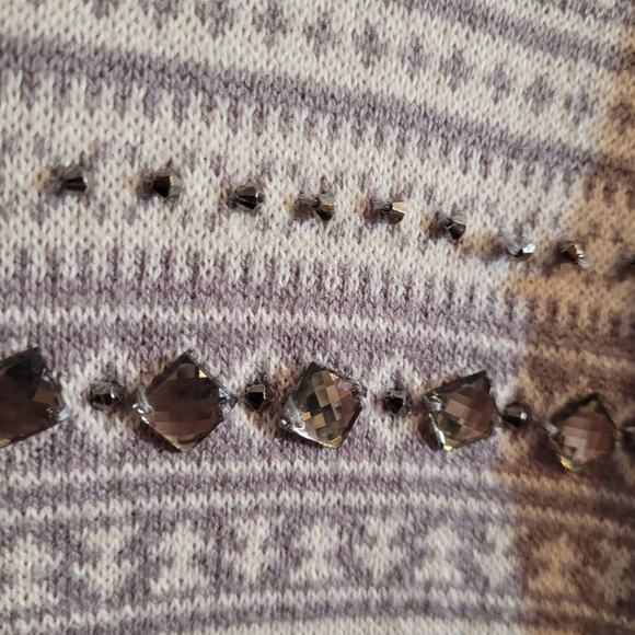 Merona Women's Fair Isle Rhinestone Knit Sweater Sz XXL Nordic Heritage Festive - Picture 10 of 10